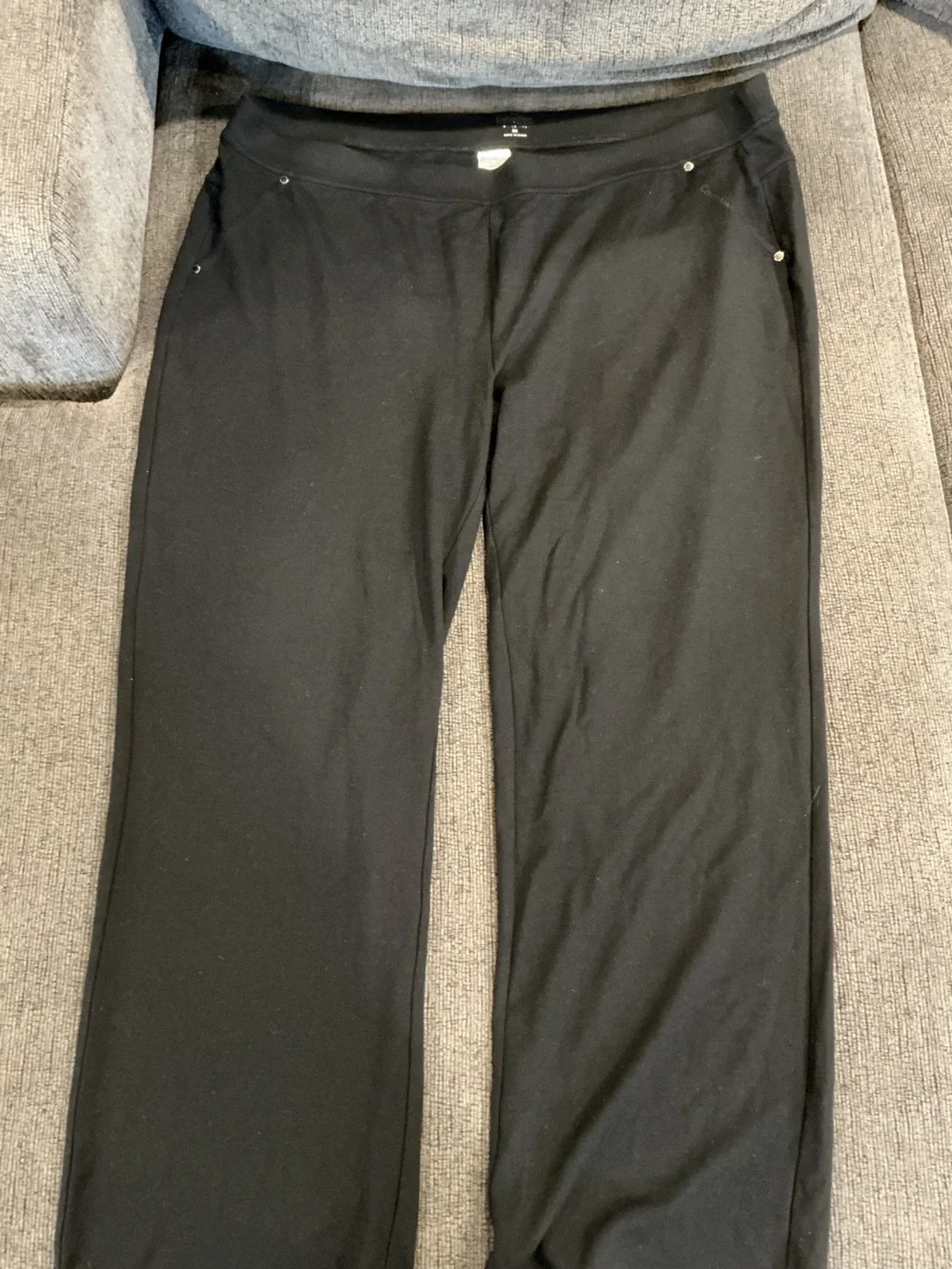 Women’s Calvin Klein Black Straight-Leg Stretch Pants